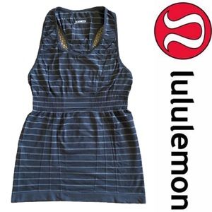 Lululemon Cool Racerback Gray Stripe Tank - S